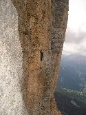 Guido sul "Pilastro di Mezzo" al Sasso della Croce.