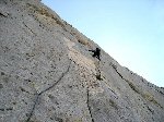 Il quinto tiro delle "Placche di Manitù", alla Seconda Spalla del Gran Sasso