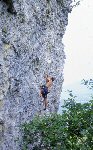 Federico su uno dei 6c+ del Blocco