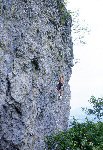 Federico su uno dei 6c+ del Blocco