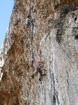 Franz sulle fantastiche (ma unte!) canne di Panselinos (6b) - Grande Grotta