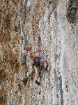 Franz sulle fantastiche (ma unte!) canne di Panselinos (6b) - Grande Grotta