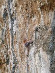 Franz sulle fantastiche (ma unte!) canne di Panselinos (6b) - Grande Grotta